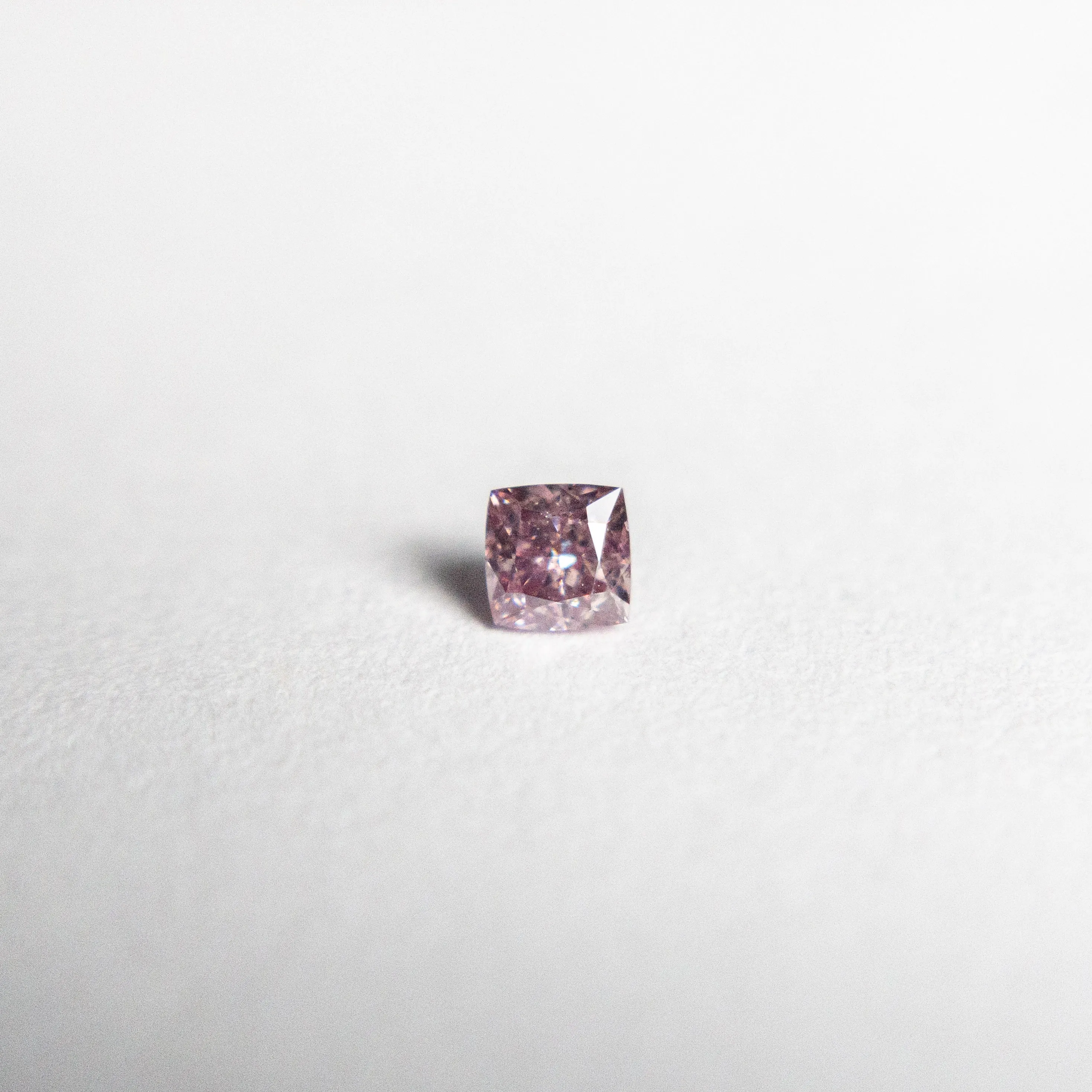 0.09ct 2.38x2.37x1.73mm Argyle Fancy Intense Purple Pink Cushion Brilliant 18680-01 