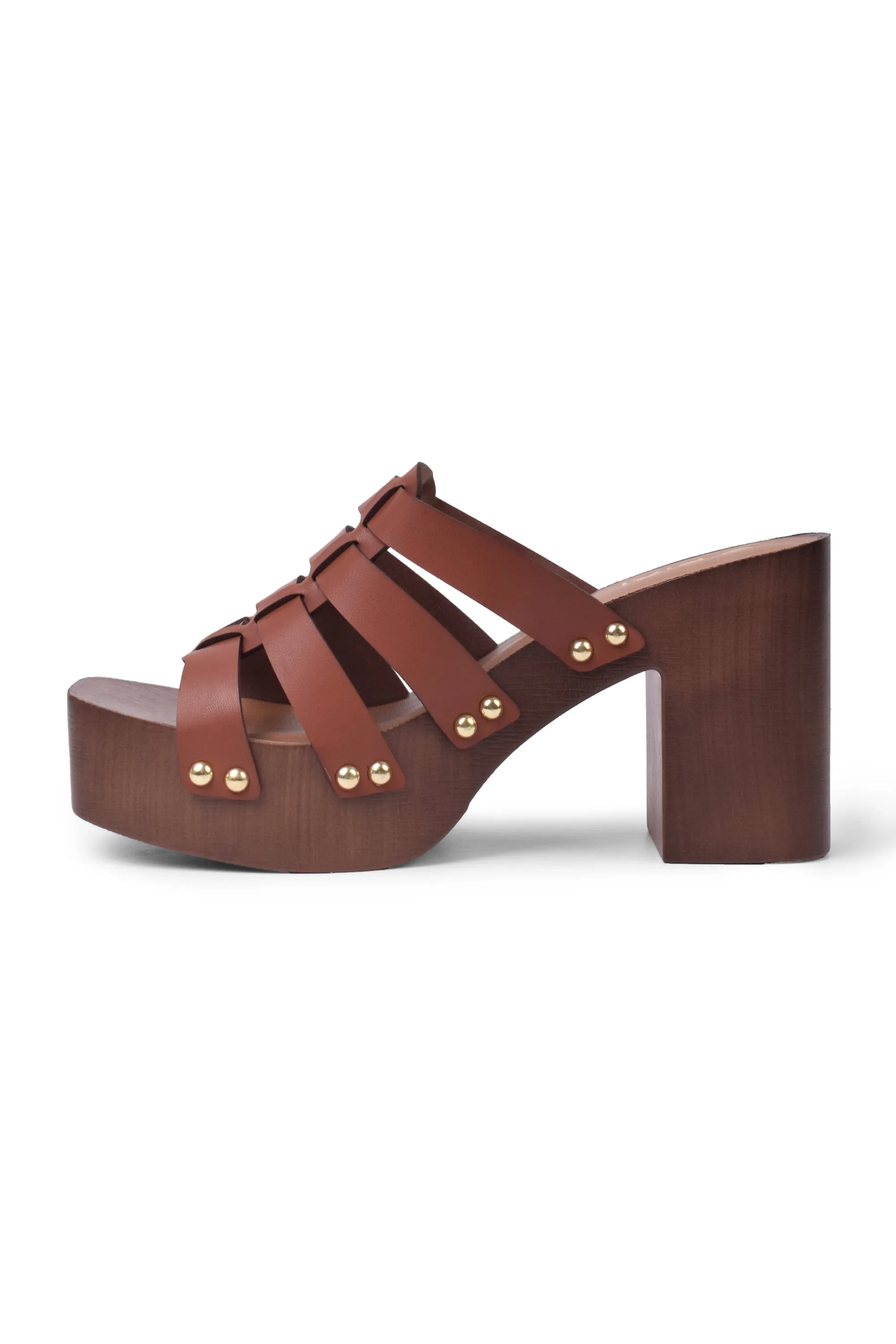 01-4742 Hesse Wood Heel Mule