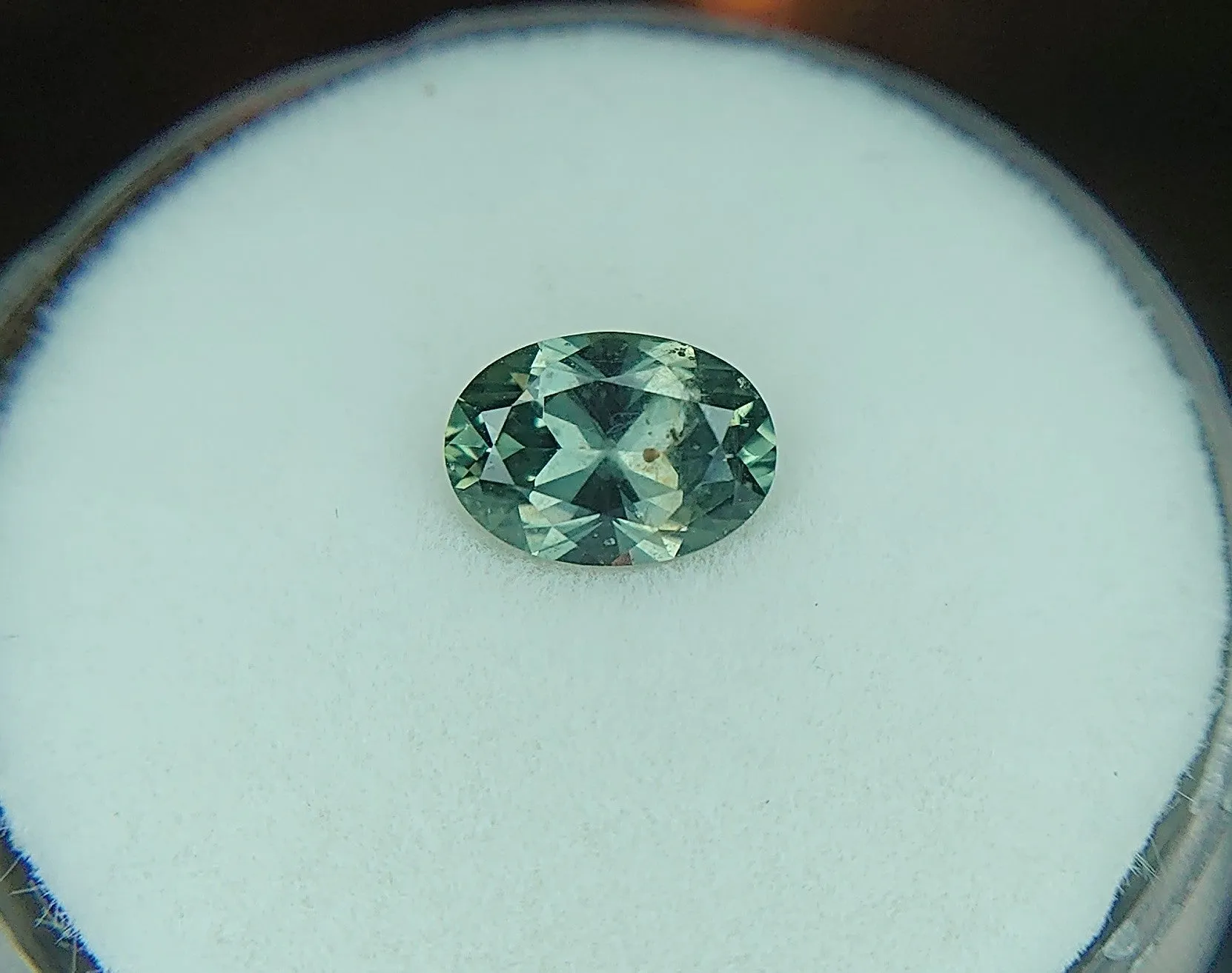 0.90ct GREEN SEA OVAL MONTANA SAPPHIRE