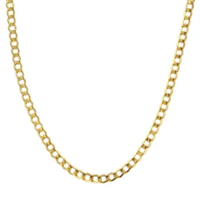 14K Yellow Gold Curve Link Chain 3.4mm x 22''