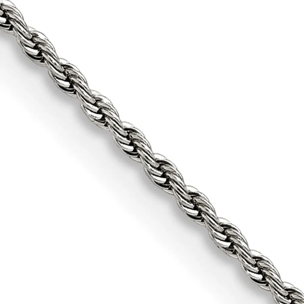 1.5mm Stainless Steel Rope Chain Necklace