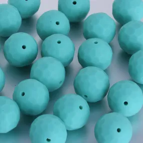 16MM Round Silicone Beads Silicone Teething Beads Bulk Silicone Beads Wholesale Baby Shower Gift dark green 20pcs