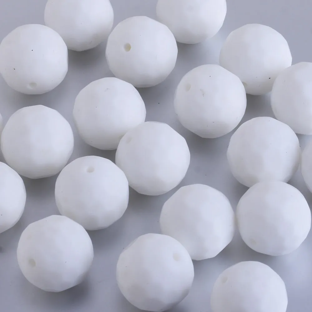 16MM Round Silicone Beads Silicone Teething Beads Bulk Silicone Beads Wholesale Baby Shower Gift white 20pcs