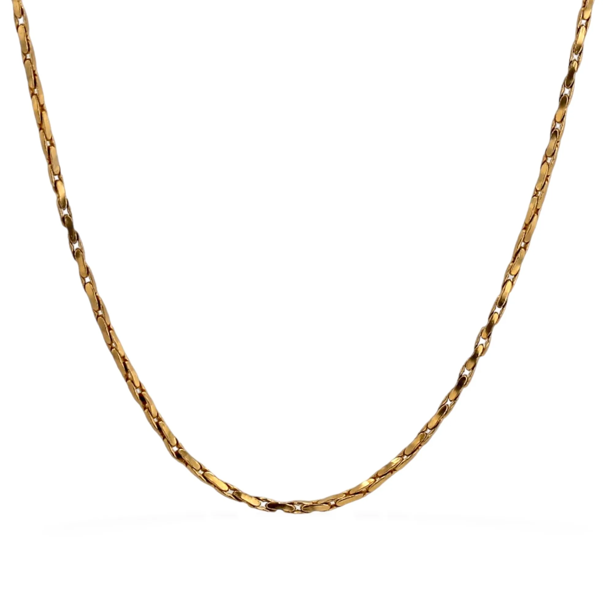 18k Solid yellow gold wheat chain-224751