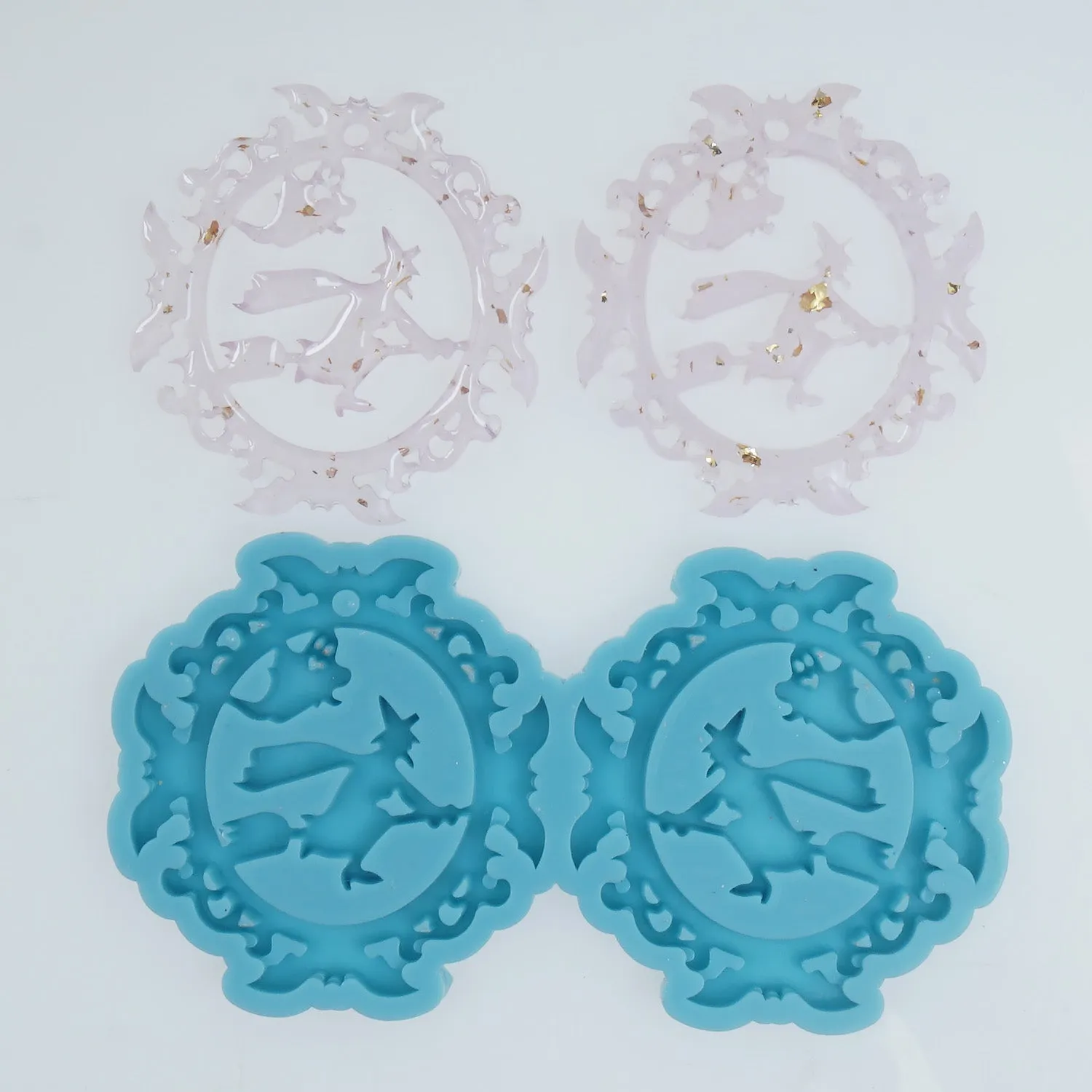 1PC Silicone Earring Mold Halloween Resin Earring Charm DIY Resin Earring Mold 10386352