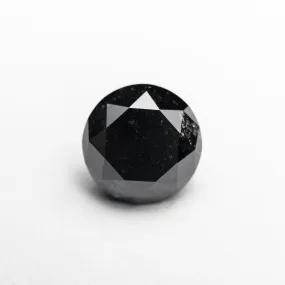 2.21ct 7.65x7.68x5.66mm Natural Fancy Black Round Brilliant 19625-01