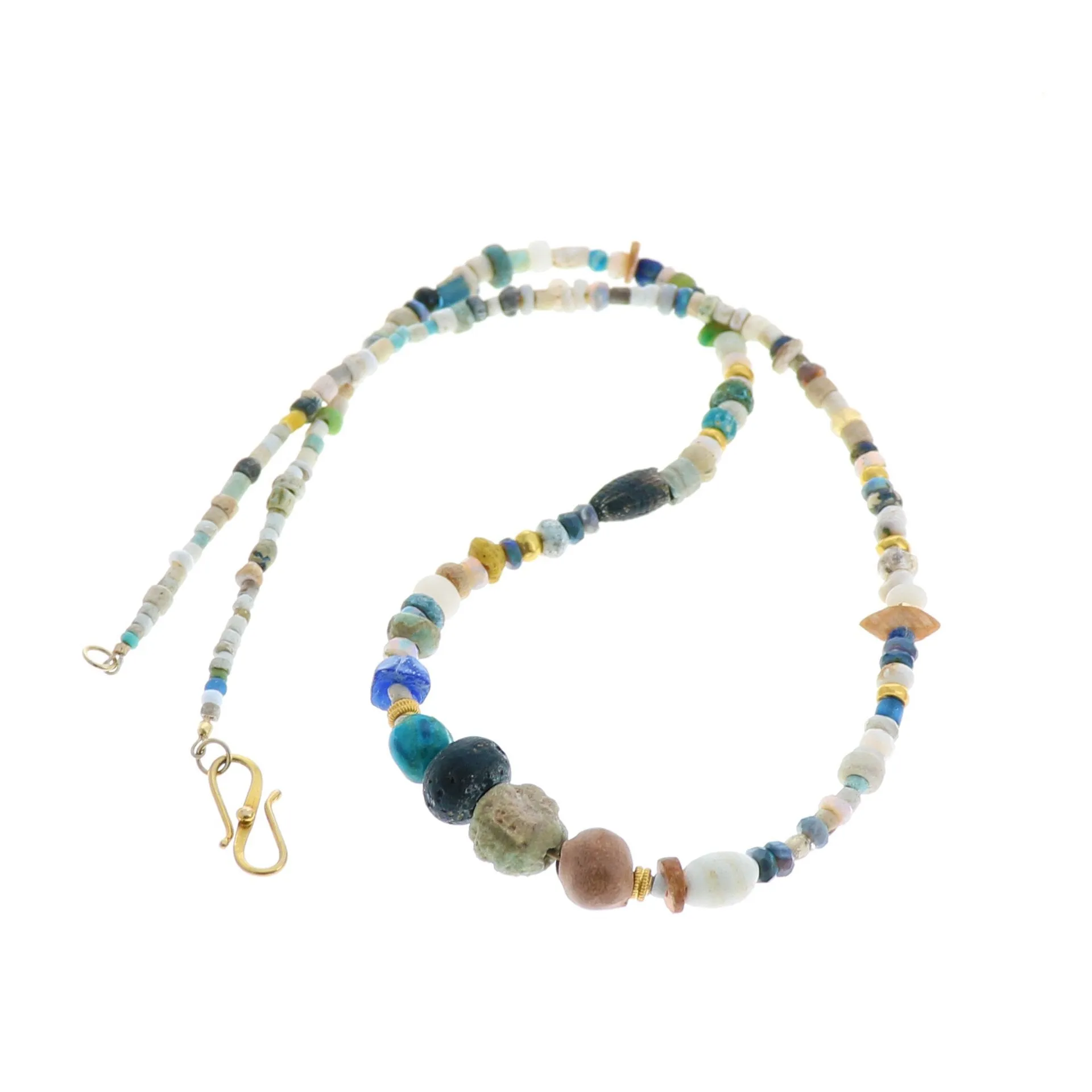 Ancient Mali Dig Beads Necklace 18K Gold #2