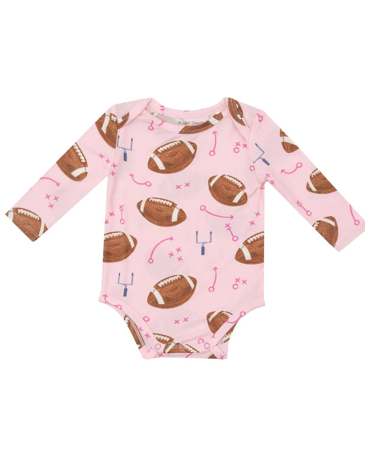 Angel Dear Infant Girls' Football Conversation Print Long Sleeve Onesie