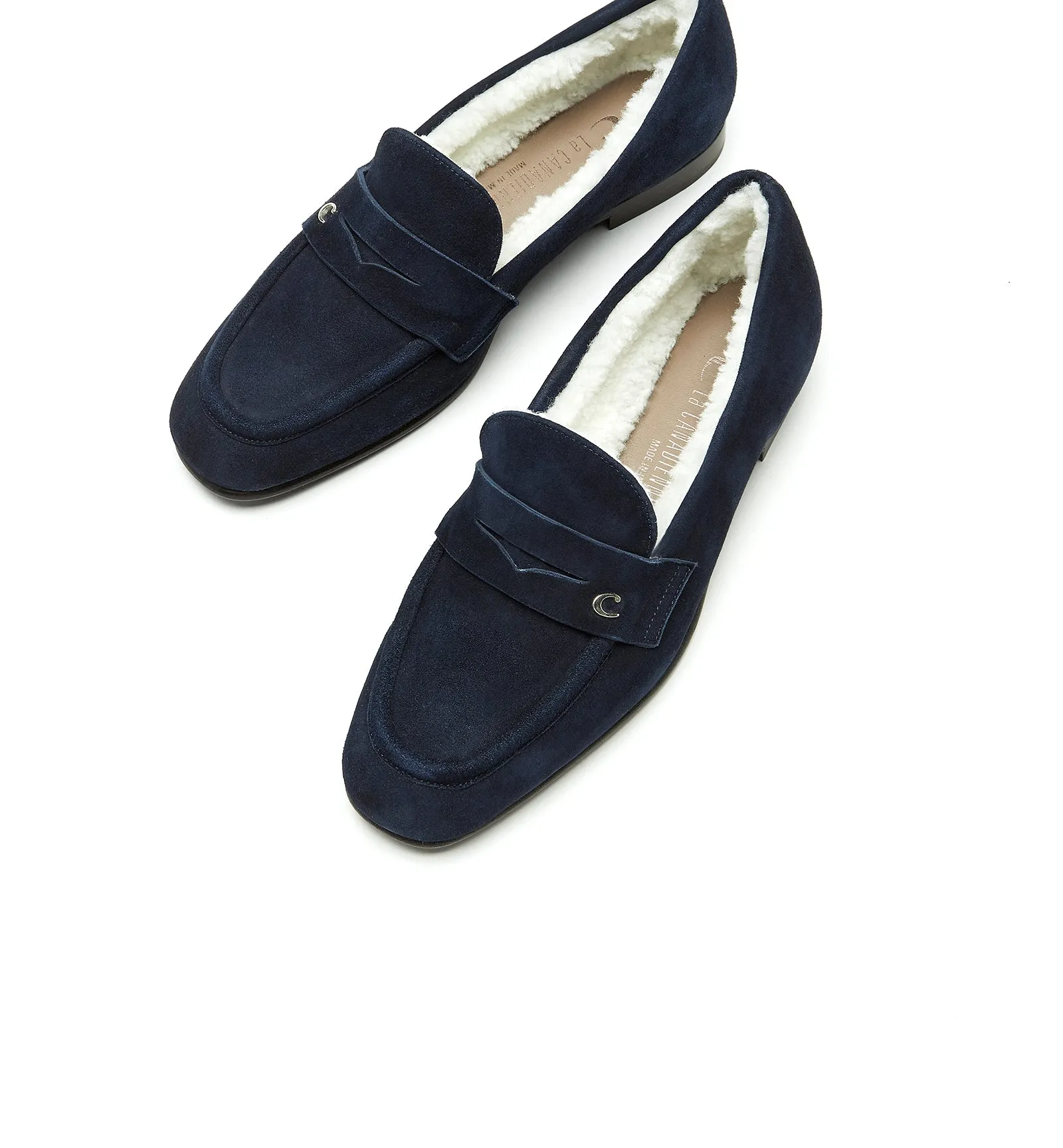 ARWAN SHEARLING-LINED SUEDE LOAFER