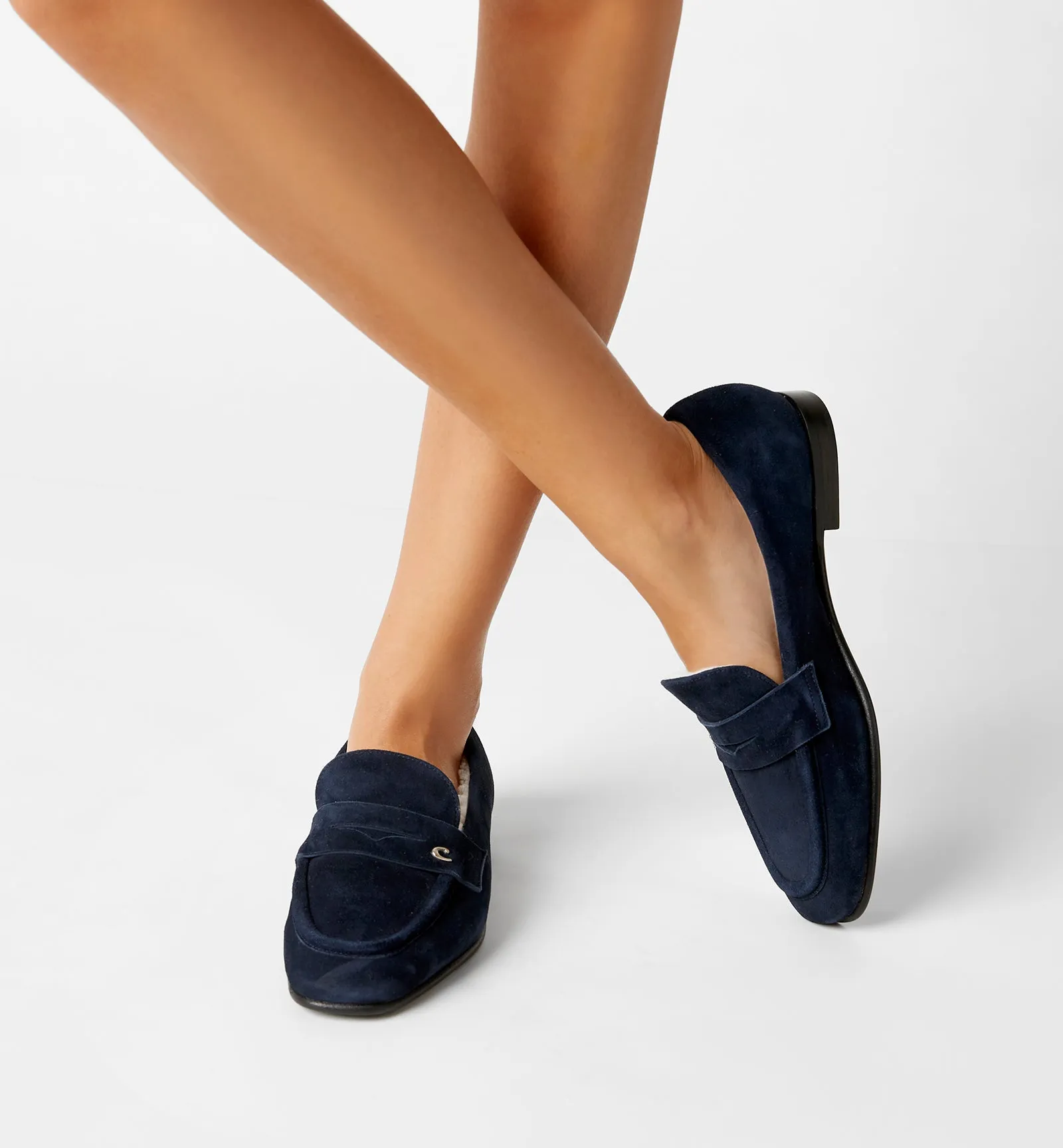 ARWAN SHEARLING-LINED SUEDE LOAFER