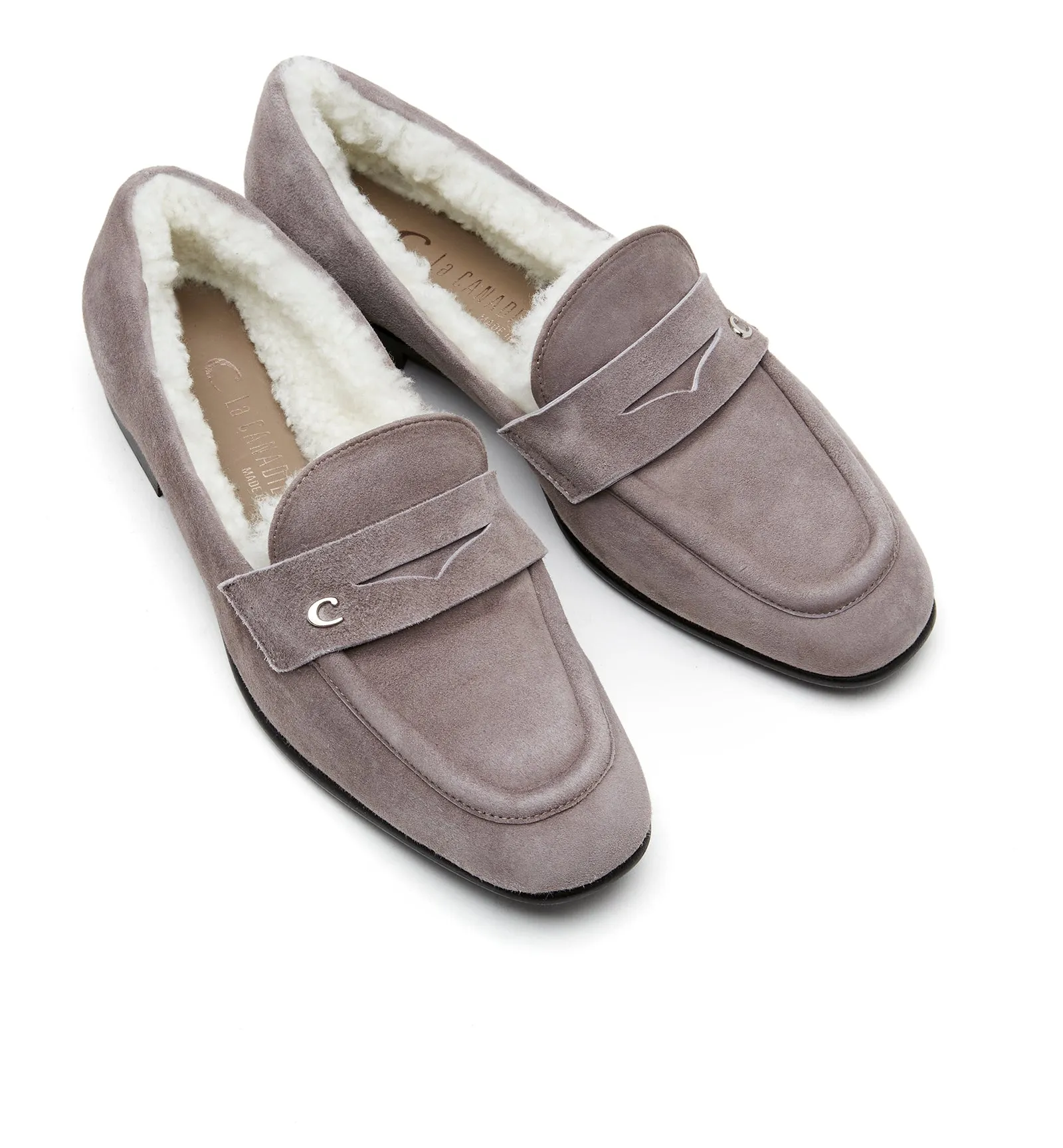 ARWAN SHEARLING-LINED SUEDE LOAFER