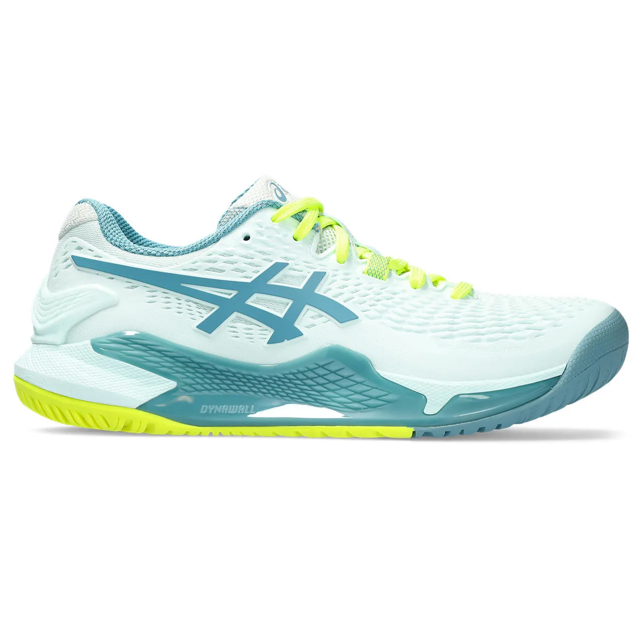 Asics Padelschoen Gel Resolution 9 Dames Groen Geel