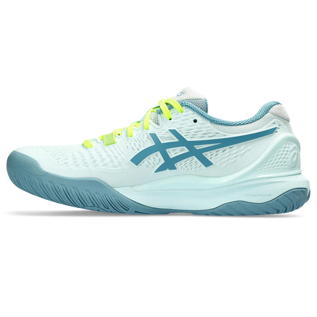 Asics Padelschoen Gel Resolution 9 Dames Groen Geel