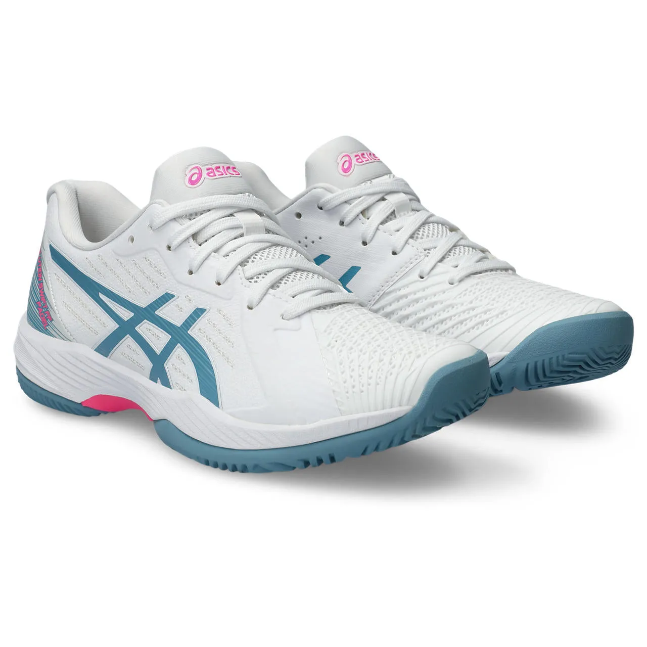 Asics Padelschoen Solution Swift FF Dames Wit Blauw