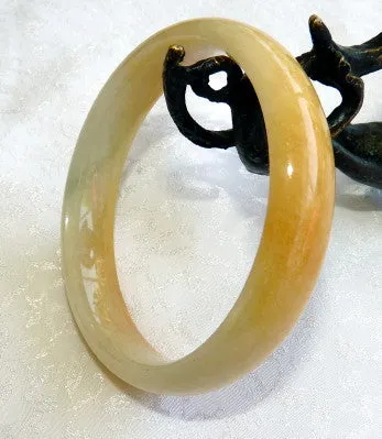 Auspicious Old Mine Hong Color Burmese Jadeite Bangle Bracelet 56 mm (BB2980)