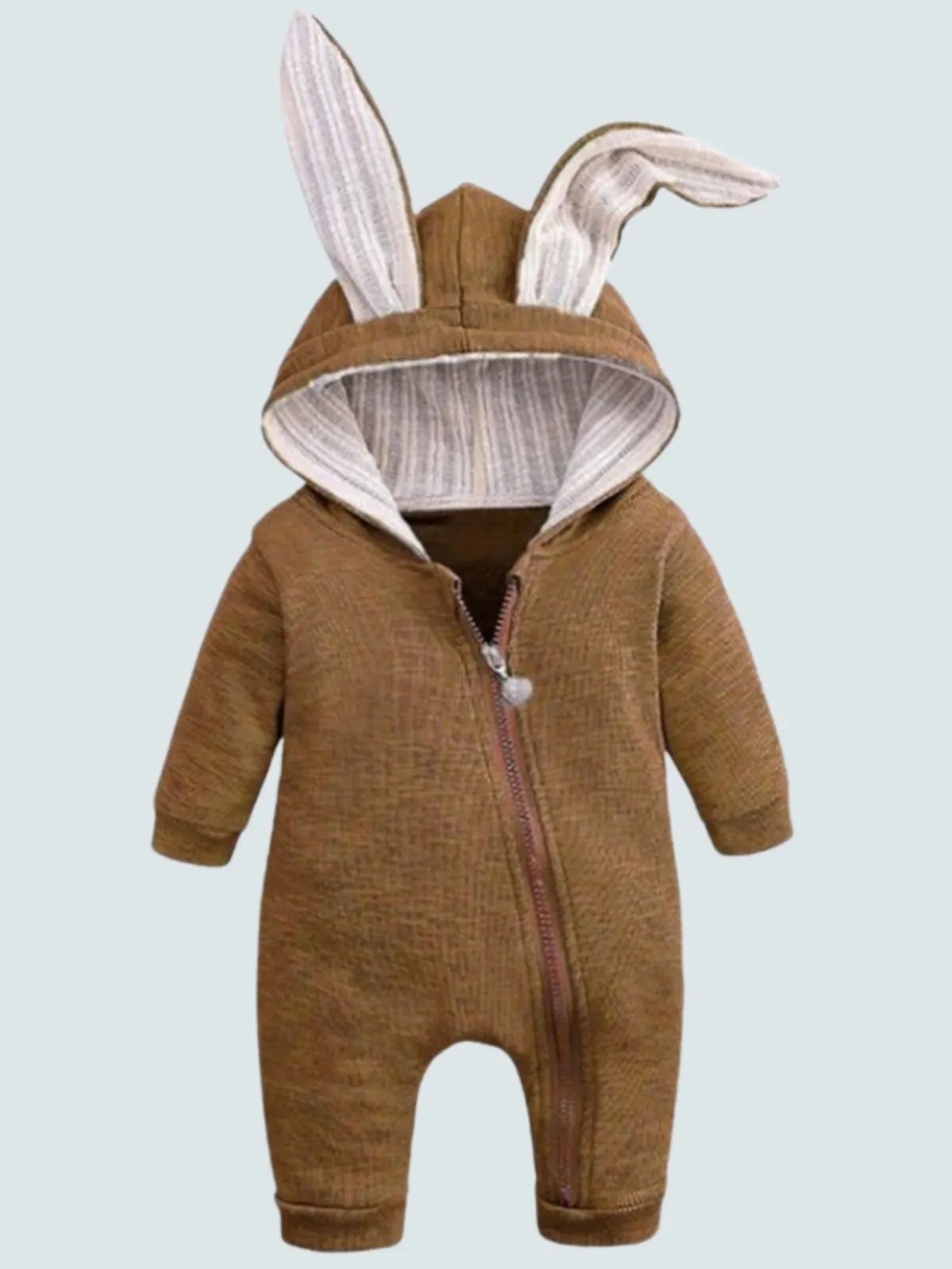 Baby Bouncing Bunny Ear Hooded Onesie