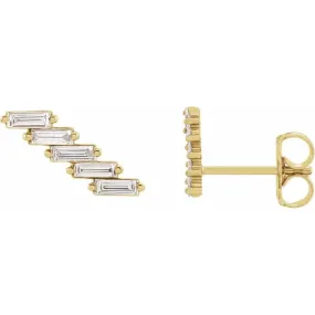 Baguette Diamond Ear Climber - Ready to Ship