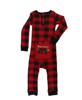 Bear Cheeks Infant Plaid Onesie Flapjack