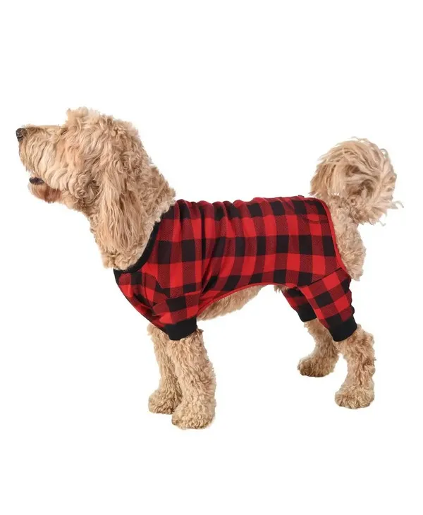 Bear Cheeks Plaid Dog Onesie Flapjack