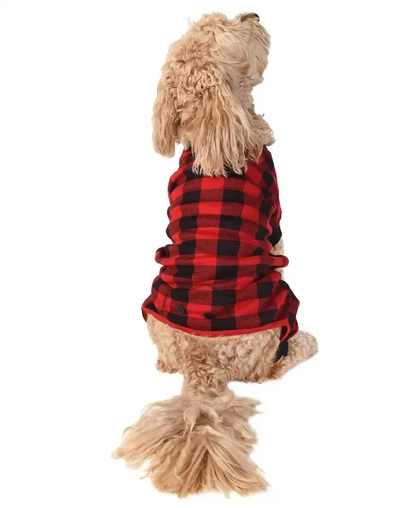 Bear Cheeks Plaid Dog Onesie Flapjack