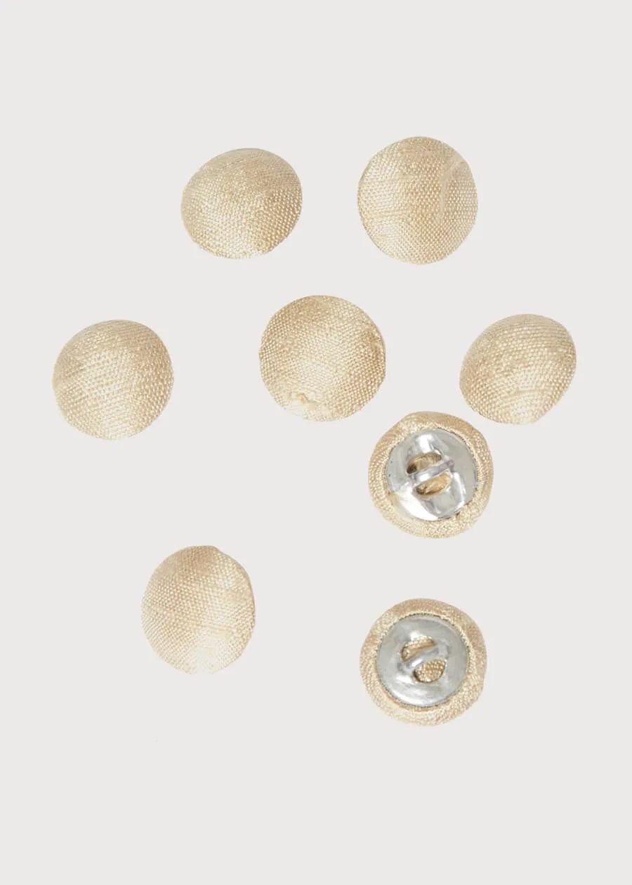 Beige Silk Covered Buttons