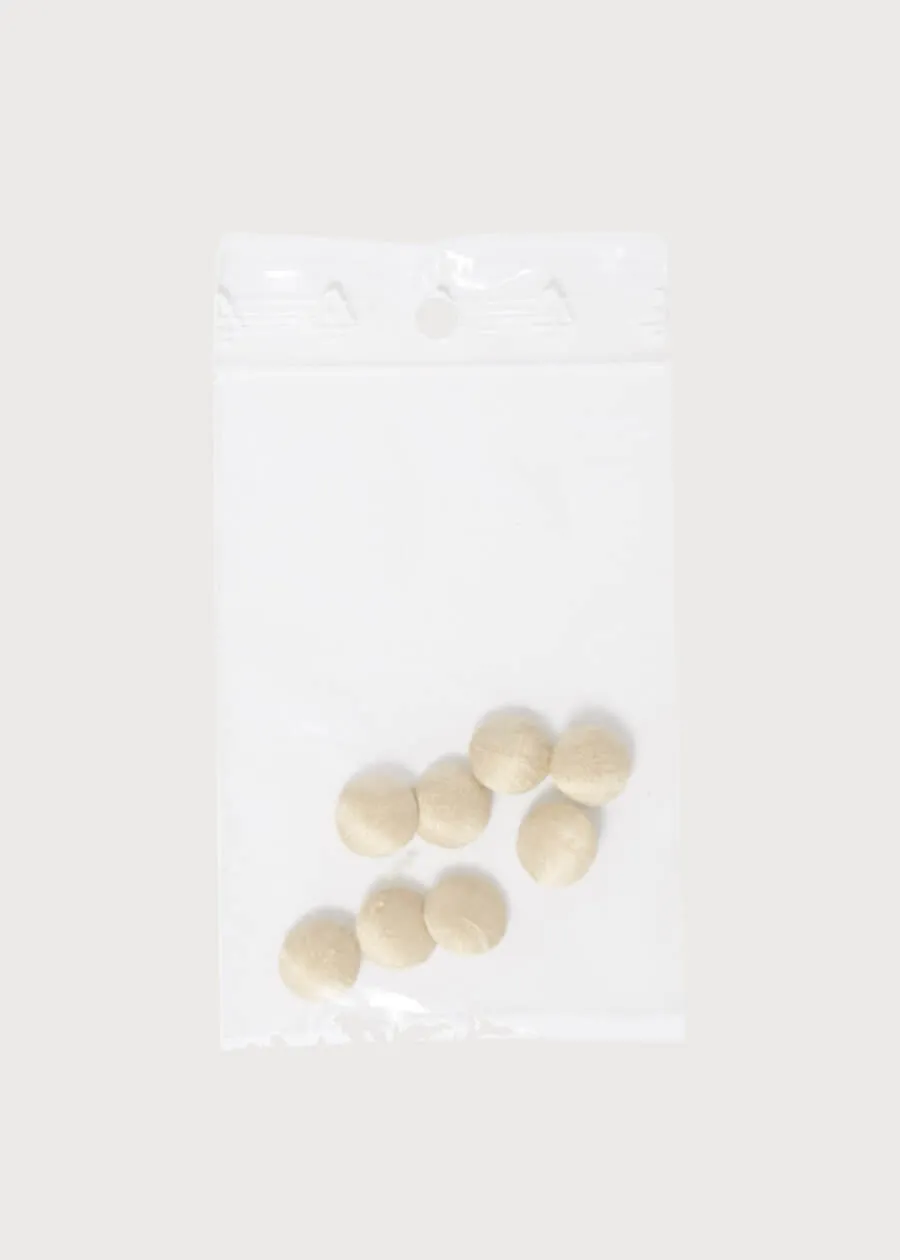 Beige Silk Covered Buttons