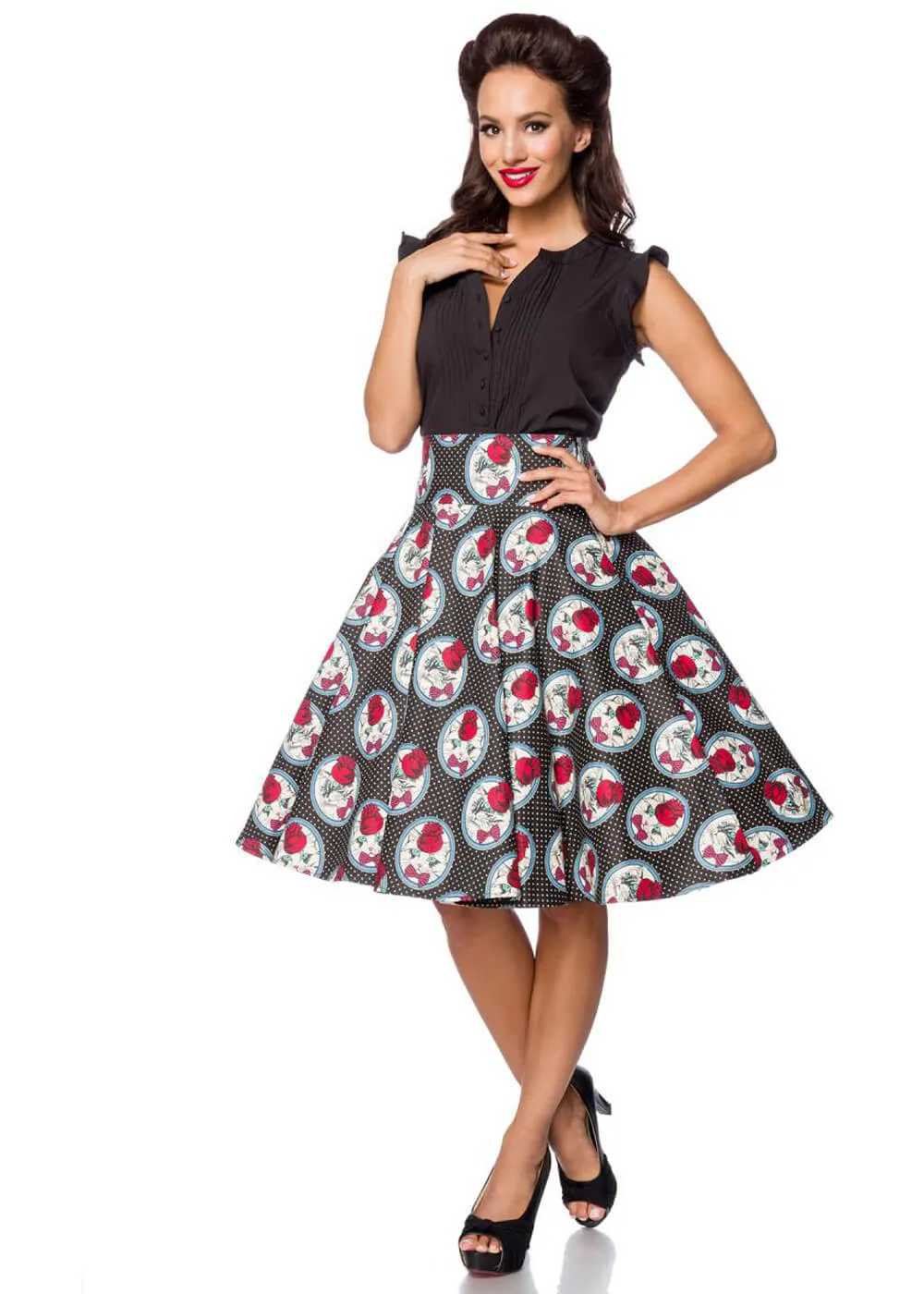 Belsira Madame La Kitty 50's Swing Skirt