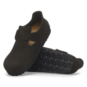 Birkenstock London Black Suede Med/Narrow Width