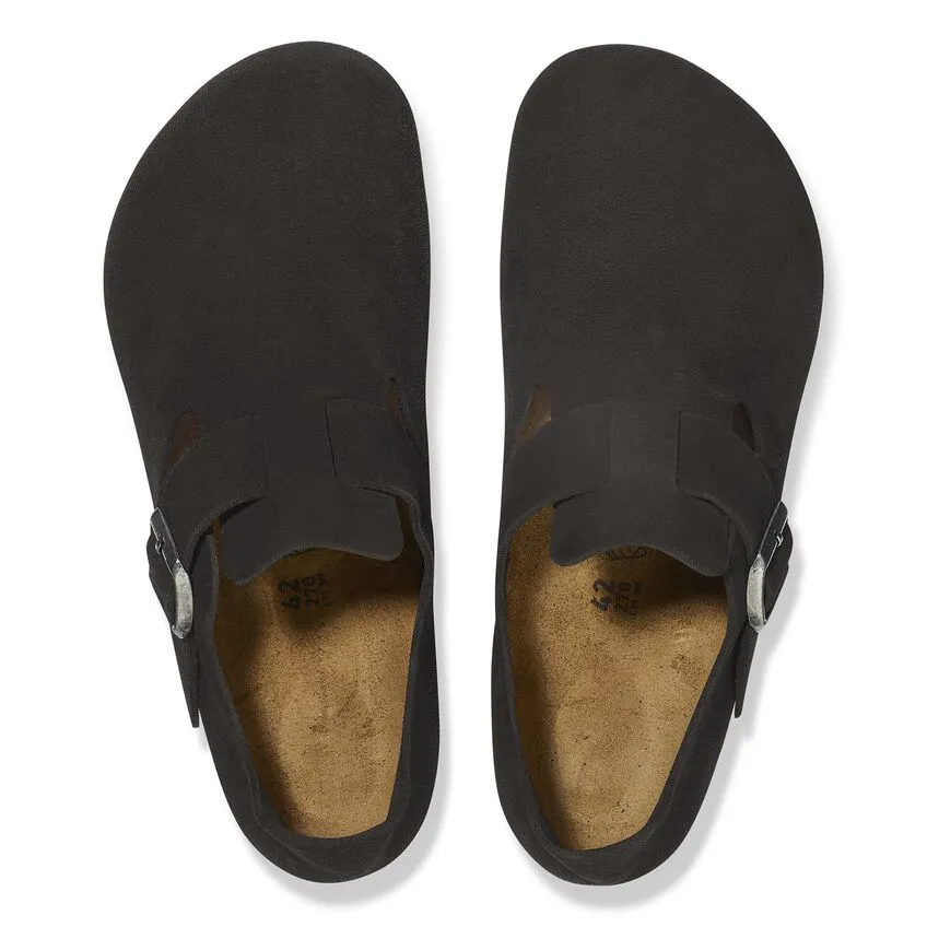 Birkenstock London Black Suede Med/Narrow Width