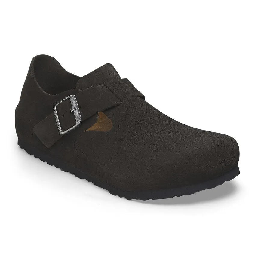 Birkenstock London Black Suede Med/Narrow Width