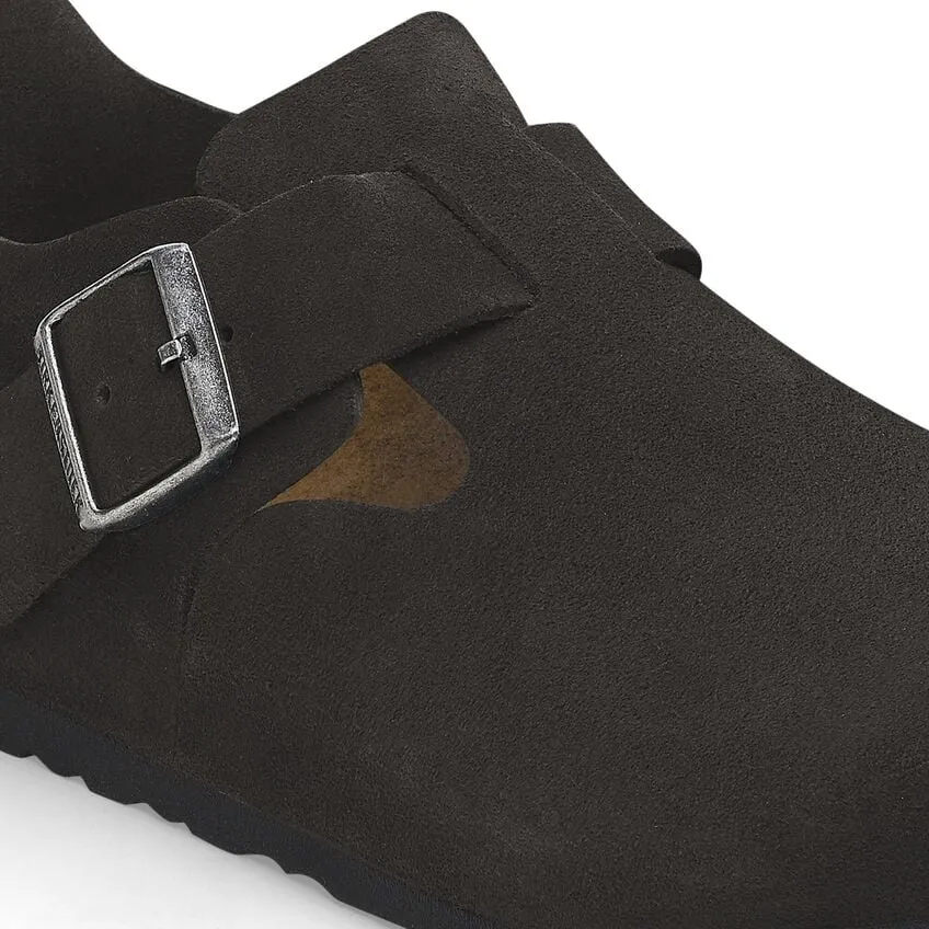 Birkenstock London Black Suede Med/Narrow Width