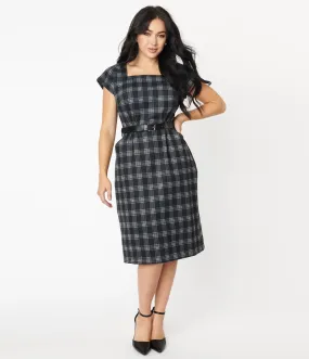 Black Plaid Celine Dress