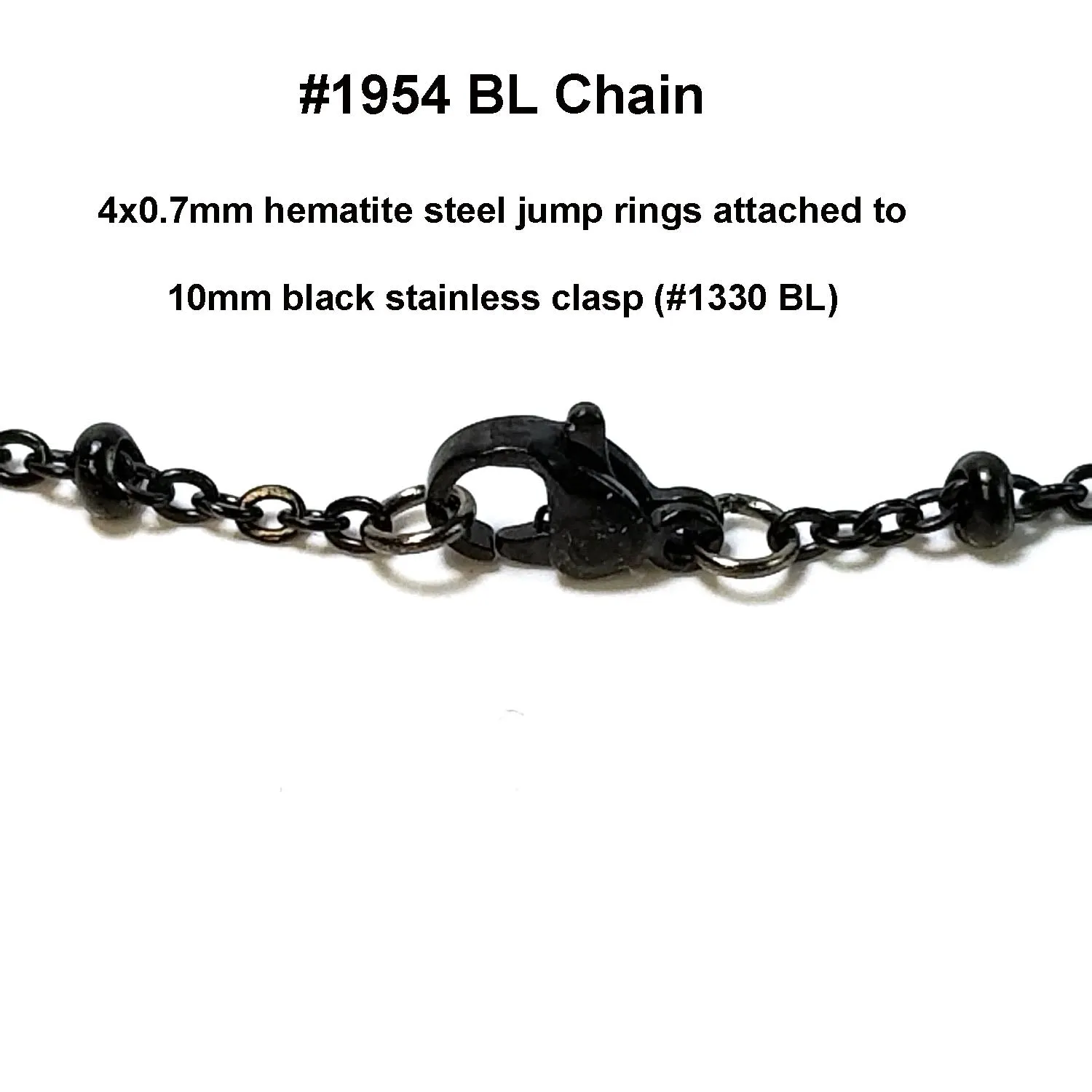 Black Station Chain, Stainless Steel, Medium Weight Soldered Closed 2mm links with 2x3mm Rondelle Stations, Lot Size 25 meters s