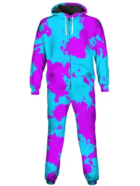 Blue and Purple Paint Splatter Onesie