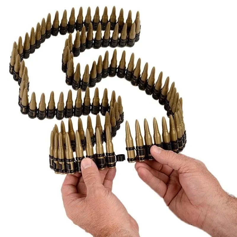 Bullet Belt Gold Army Fancy Dress Plastic