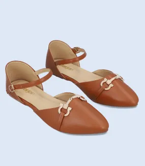 BW8245-TAN-Women Casual Pumps