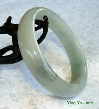 Calm Your Spirit Smoky Hues Old Mine Jadeite Bangle Bracelet 57.5mm (BB2683)