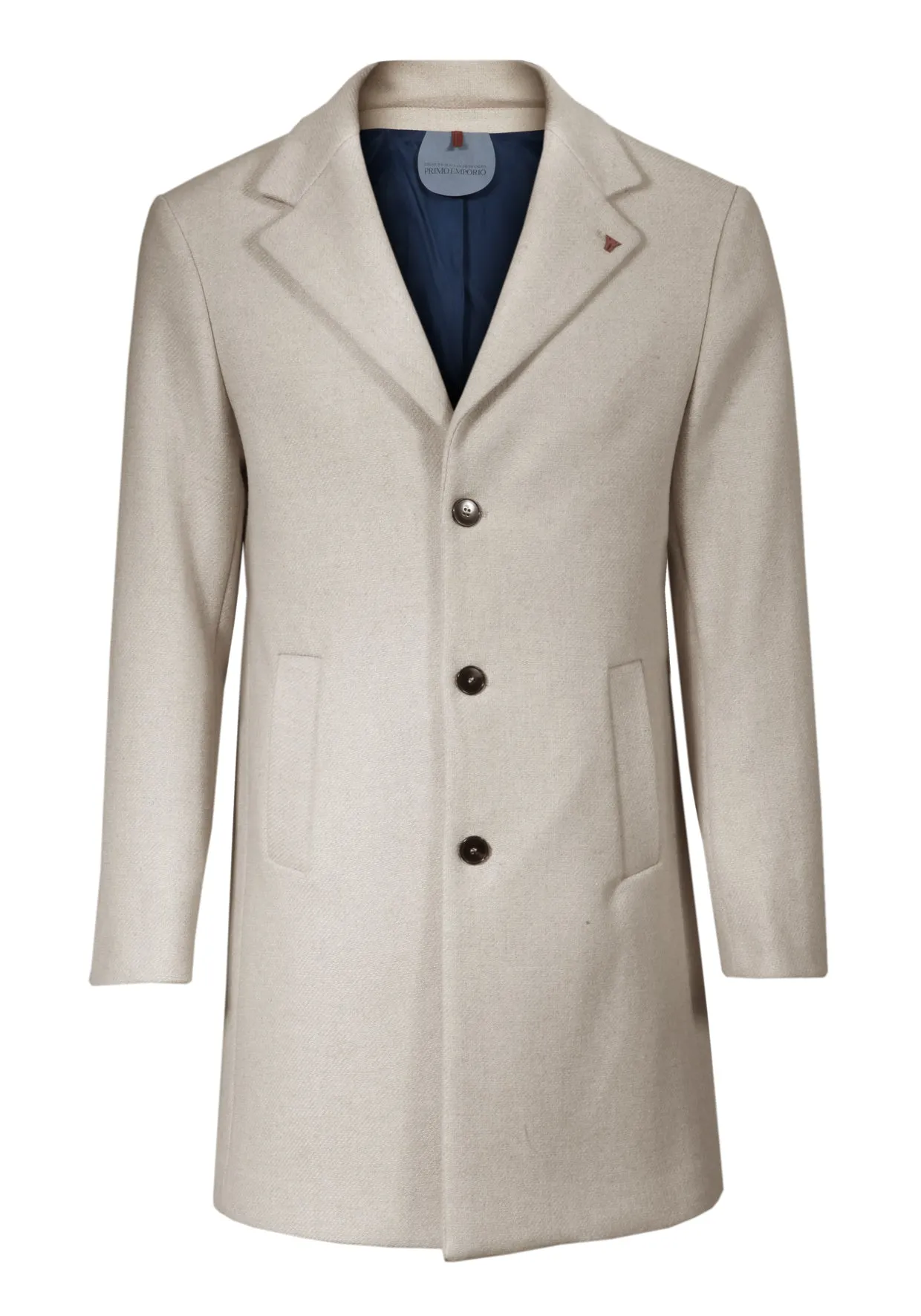 Cappotto mono Petto in Lana - Beige