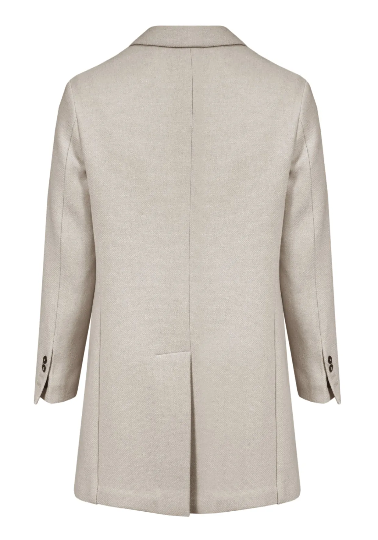 Cappotto mono Petto in Lana - Beige