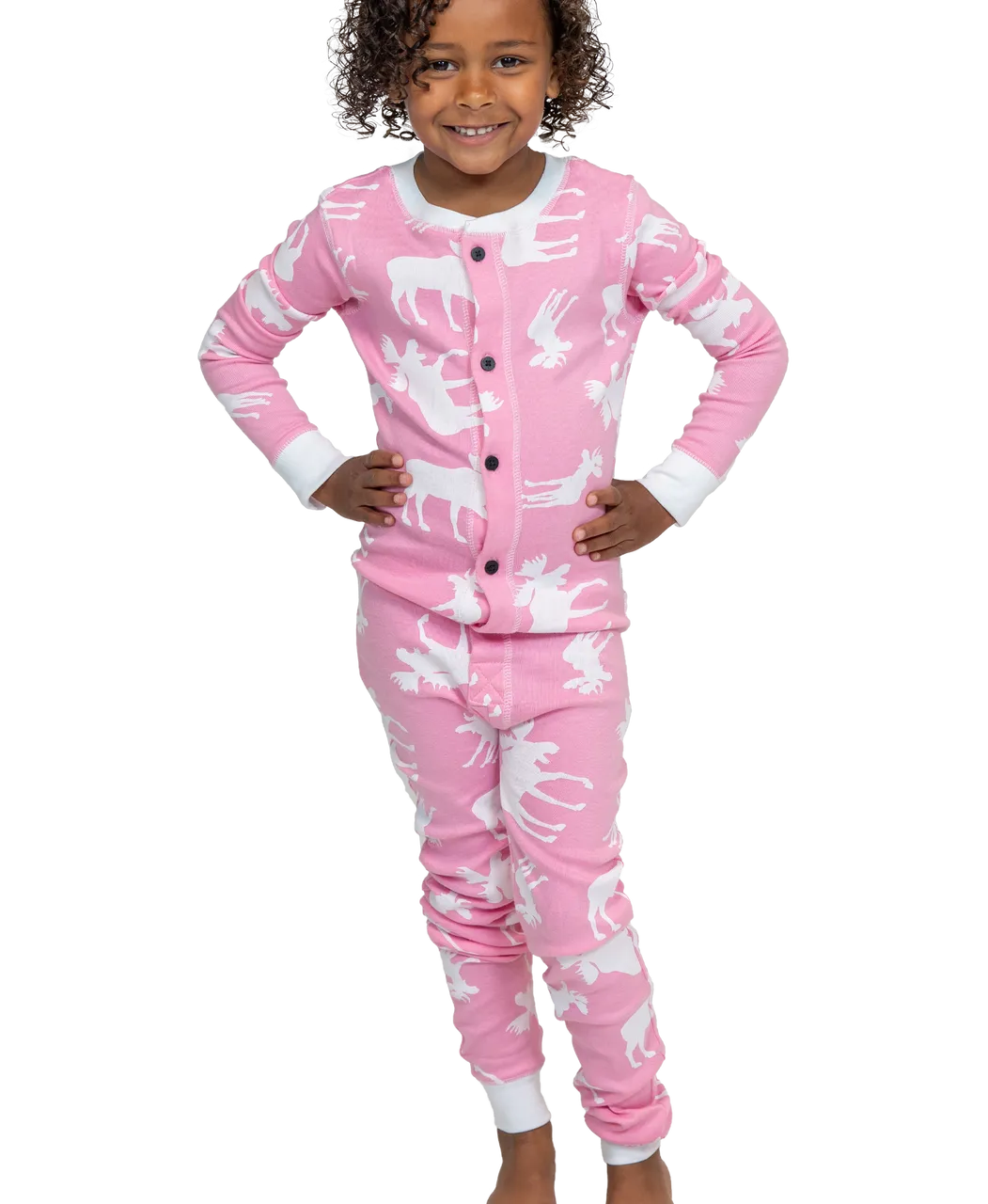 Classic Moose Kid Pink Onesie Flapjack