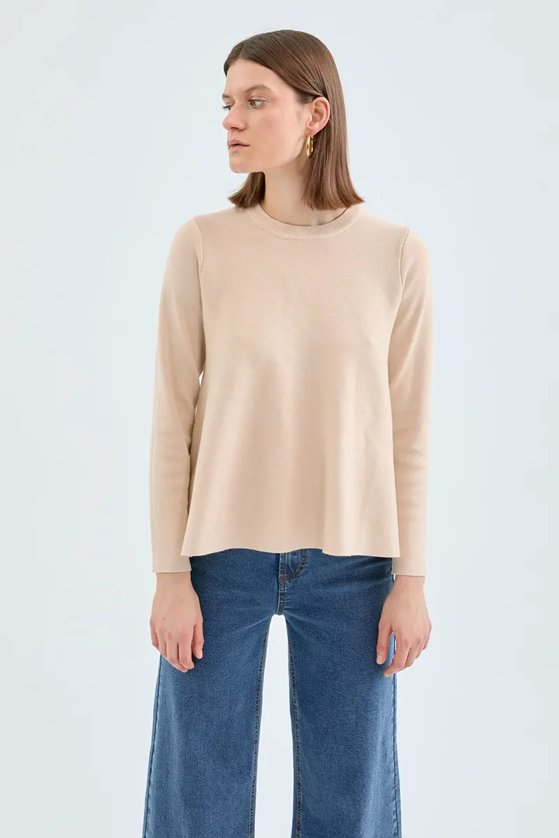 COMPANIA FANTASTICA | Maglia svasata beige