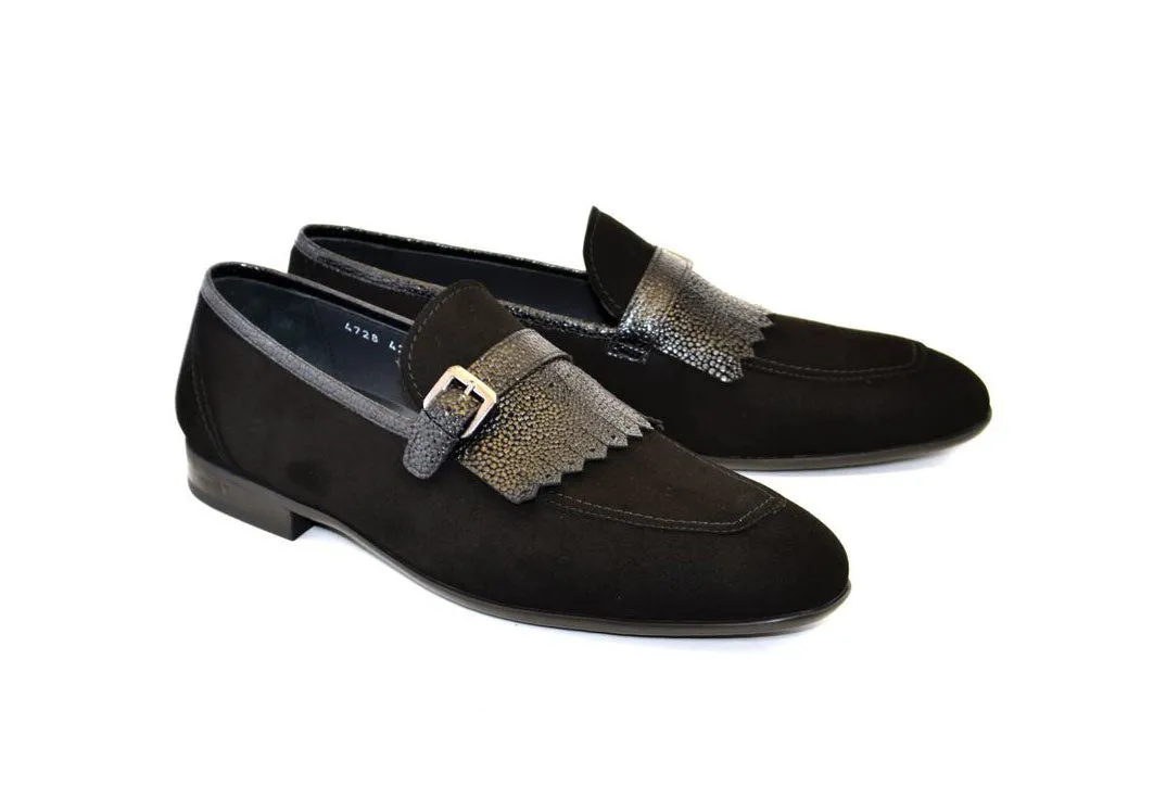 Corrente Suede Slip-On Loafer Black