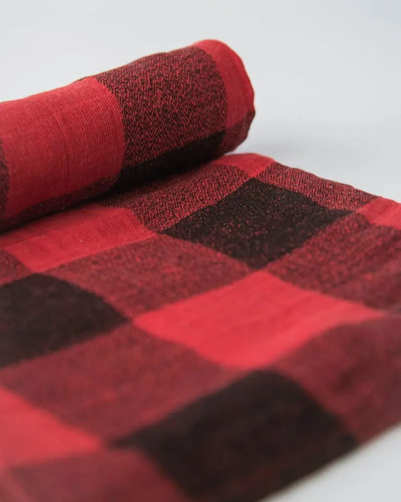 Cotton Swaddle, Red Plaid