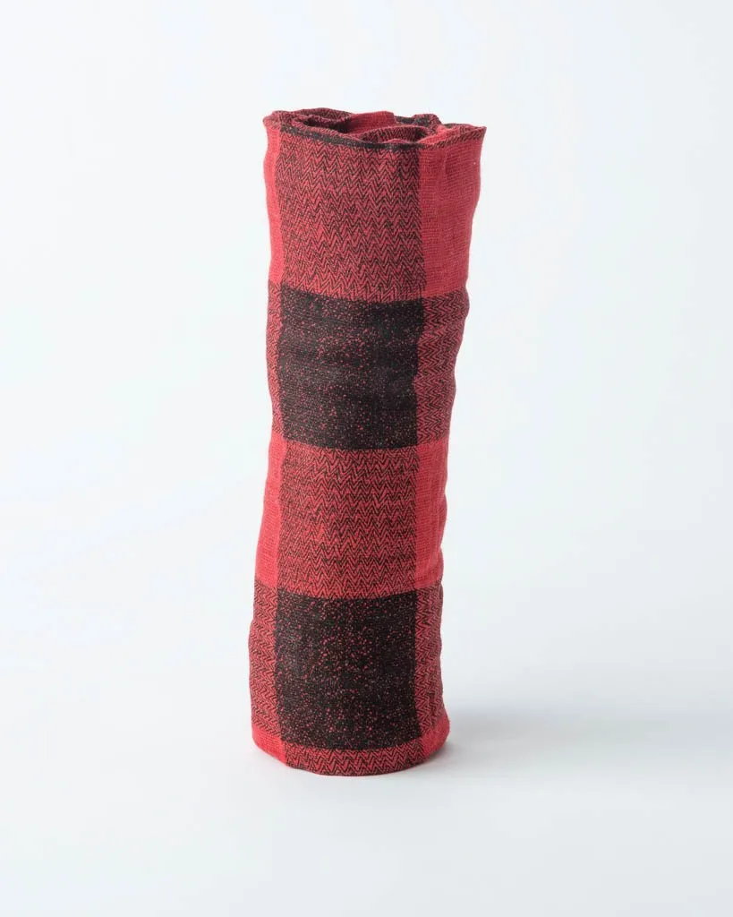 Cotton Swaddle, Red Plaid