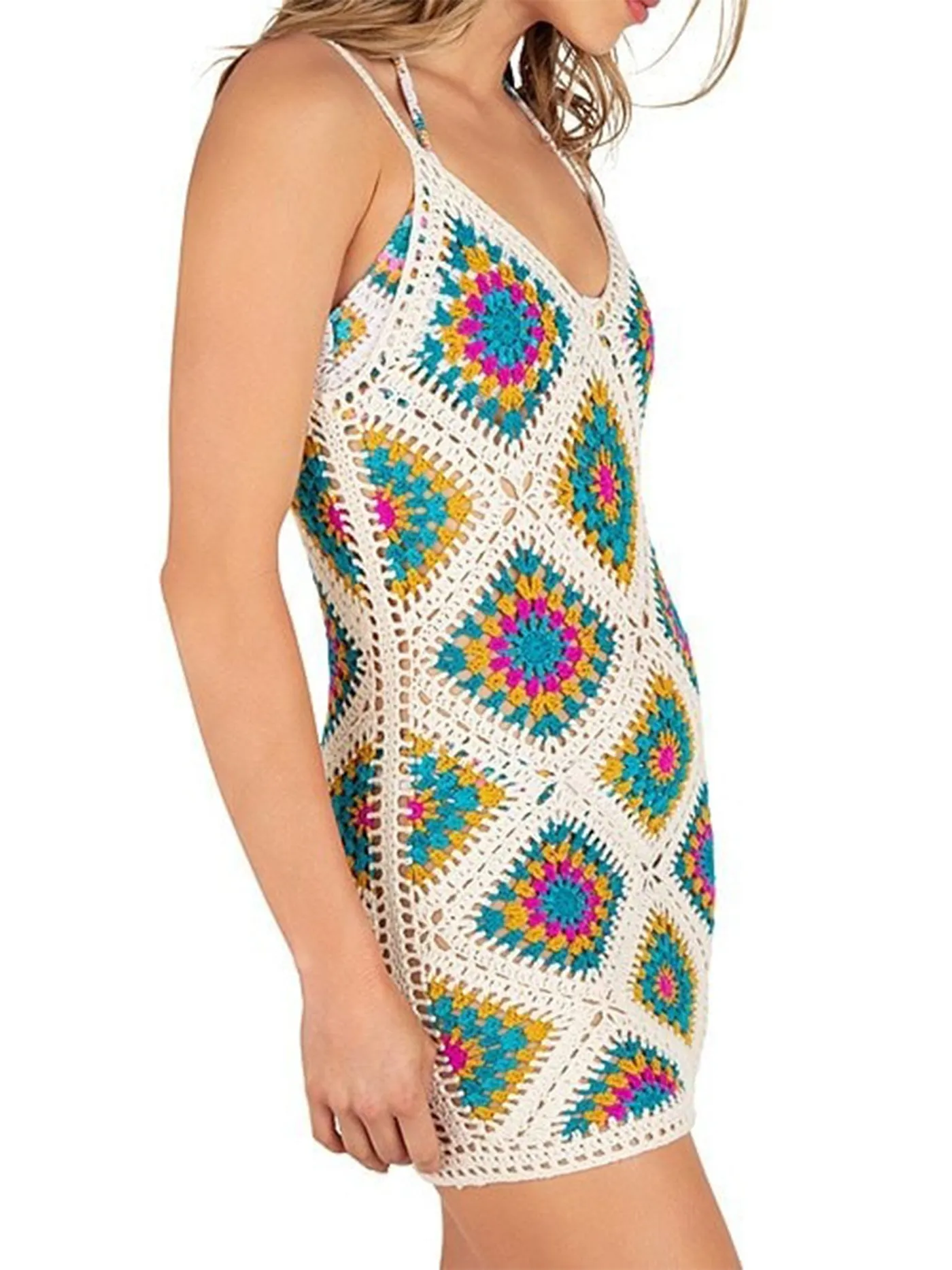 Crochet Diamonds Cover-Up