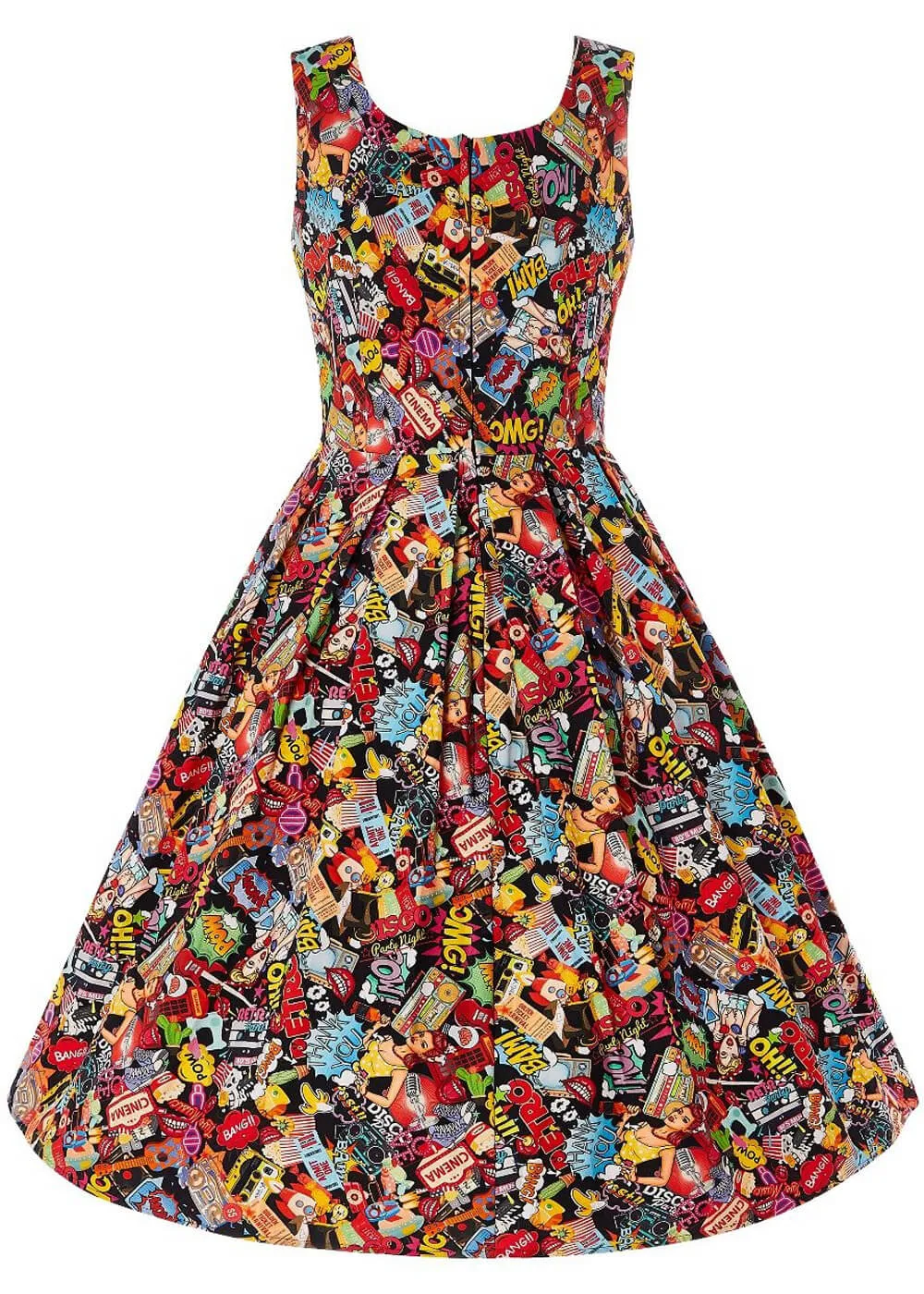 Dolly & Dotty Amanda Pop Art 50's Swing Dress Multi