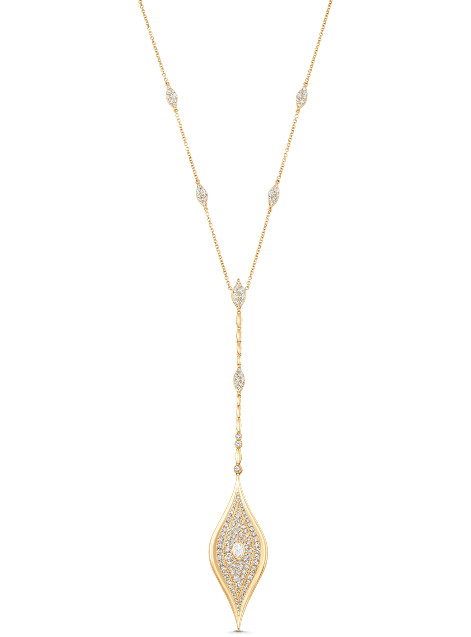 Donna Rose Cut Diamond Marquise Necklace