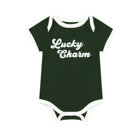 Emerson and Friends Bamboo Terry Ringer Onesie - Lucky Charm