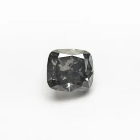 Fancy Dark Grey Brilliant Diamond - 0.93ct Cushion