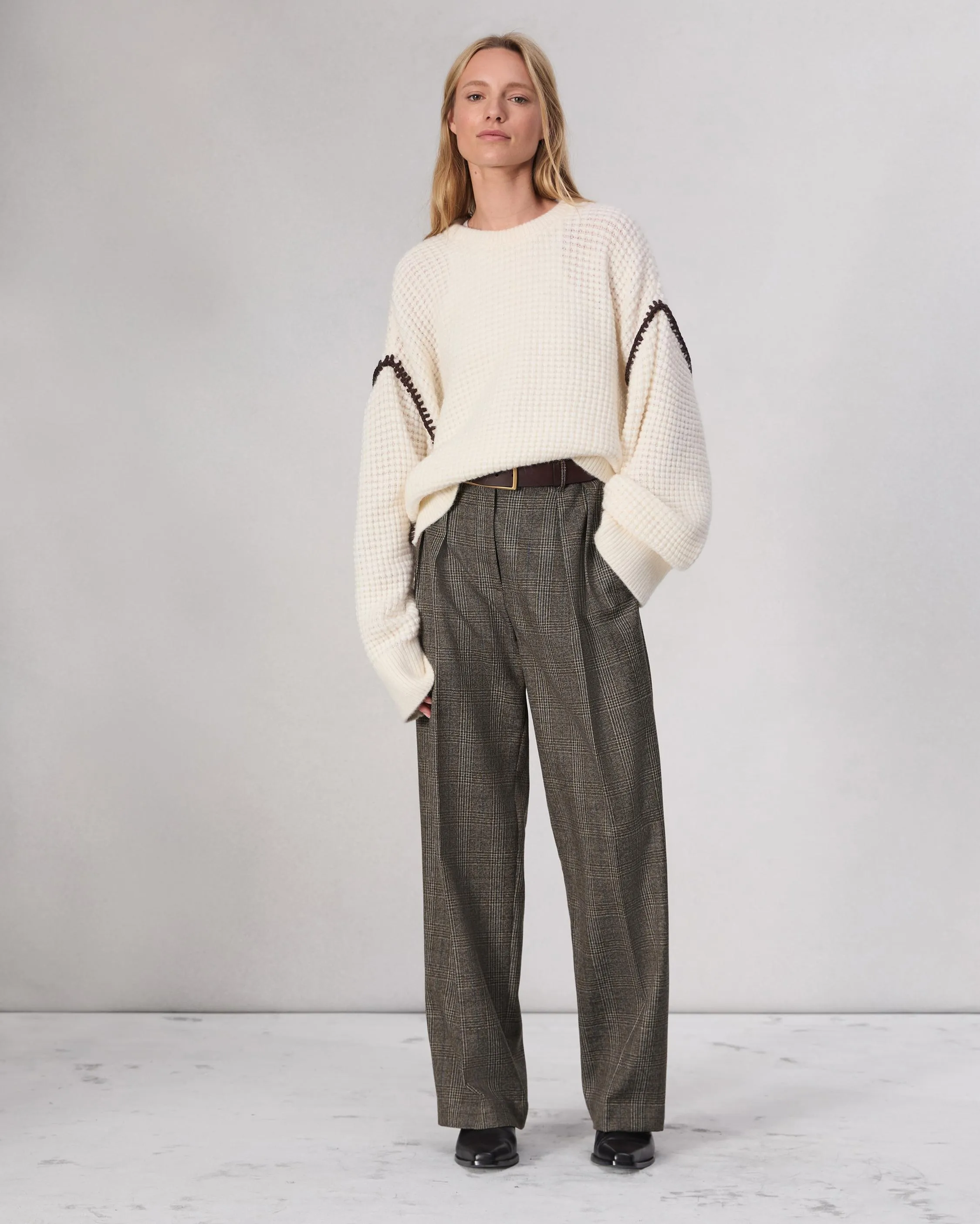 Francine Plaid Wool Pant